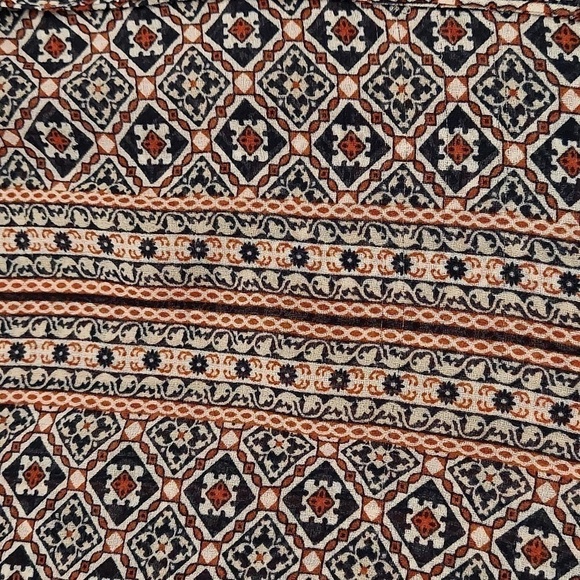 MAX EDITION Boho Sheer Cold Shoulder Patterned Tunic - Picture 12 of 12